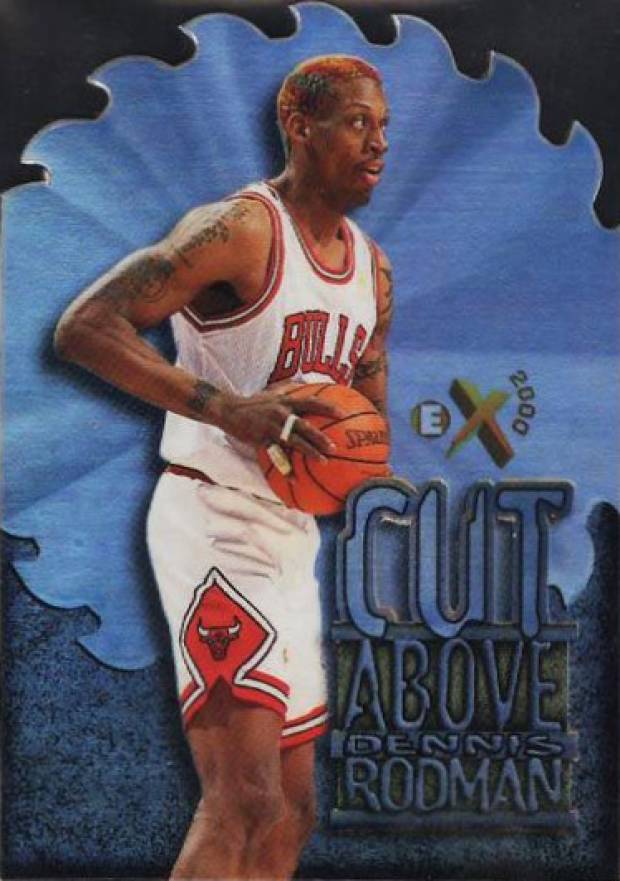 1996 Skybox E-X2000 A Cut Above Dennis Rodman #10 Basketball Card