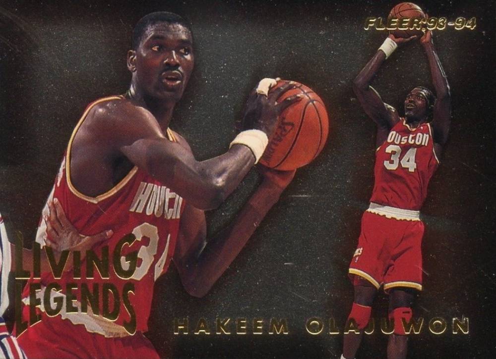 1993 Fleer Living Legends Hakeem Olajuwon #5 Basketball Card