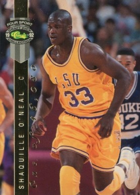 1992 Classic 4 Sport Limited Print Shaquille O'Neal #LP8 Basketball Card