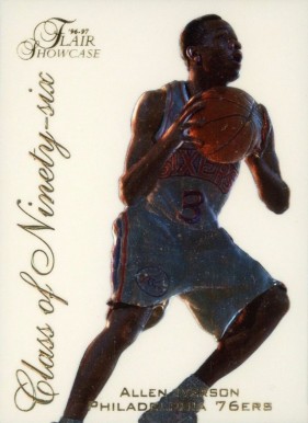 1996 Flair Showcase Class of '96 Allen Iverson #10 Basketball Card