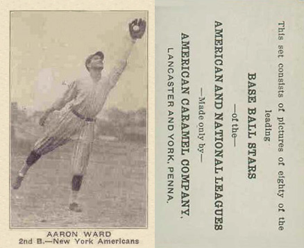 1921 American Caramel--Series of 80 Aaron Ward # Baseball Card