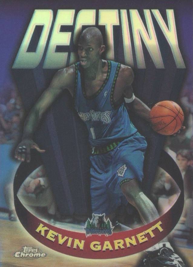 1997 Topps Chrome Destiny Kevin Garnett #D2 Basketball Card