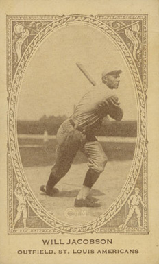 1922 American Caramel Will Jacobson # Baseball Card