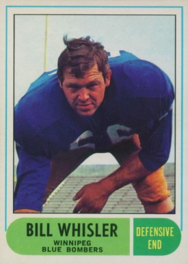1968 O-Pee-Chee CFL Bill Whisler #62 Football Card