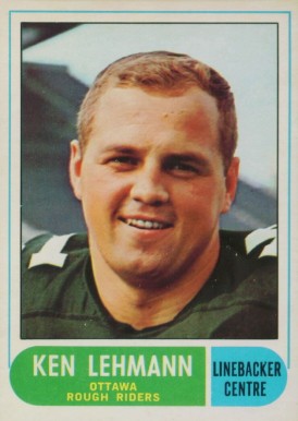 1968 O-Pee-Chee CFL Ken Lehmann #25 Football Card
