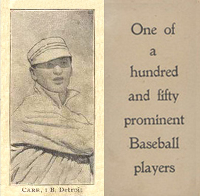 1903 Breisch-Williams (Type 1) !  Carr, 1B, Detroit #15 Baseball Card