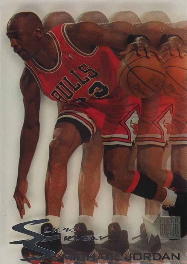 1995 Metal Slick Silver Michael Jordan #3 Basketball Card