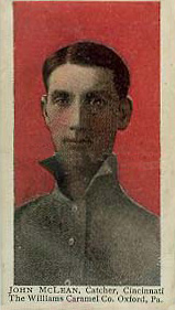 1910 Williams Caramel John McLean, Catcher, Cincinnati # Baseball Card