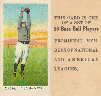 1909 Anonymous "Set of 50" Magee, c.f. Phila. Nat'l. # Baseball Card