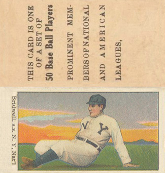 1909 Anonymous "Set of 50" Bridwell, s.s. N. Y. Nat'l # Baseball Card