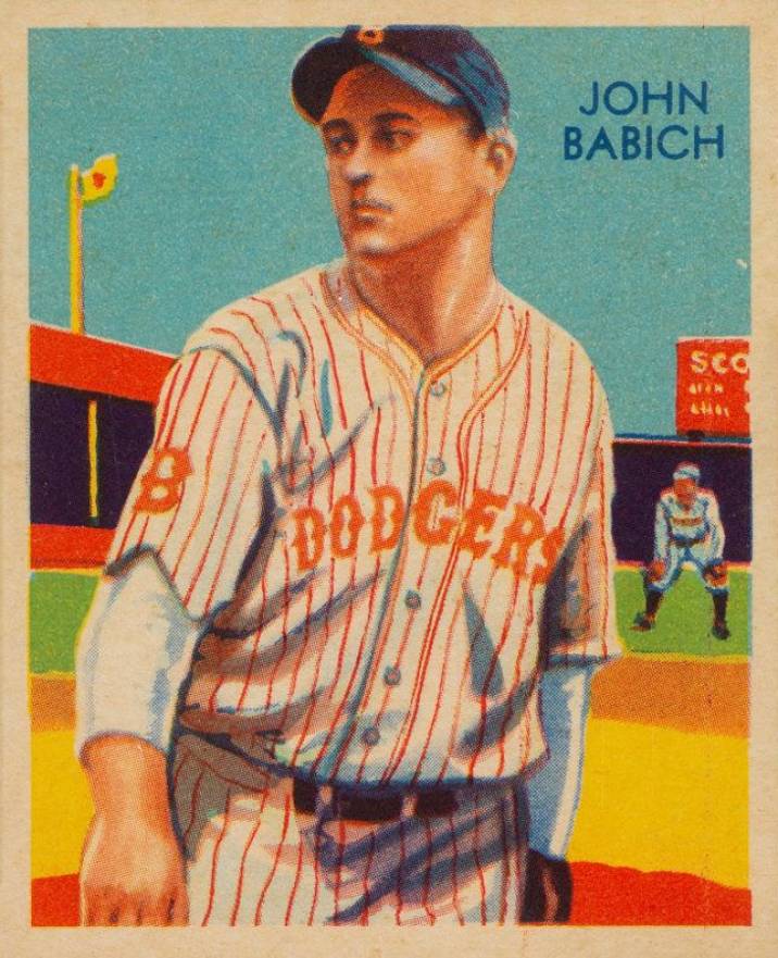 1934 Diamond Stars  John Babich #82 Baseball Card