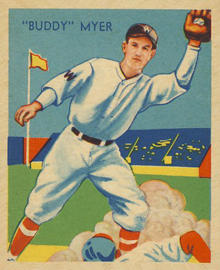 1934 Diamond Stars  "Buddy" Myer #4 Baseball Card