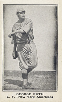 1921 Koester Bread N.Y. Giants/N.Y. Yankees Goerge Ruth # Baseball Card
