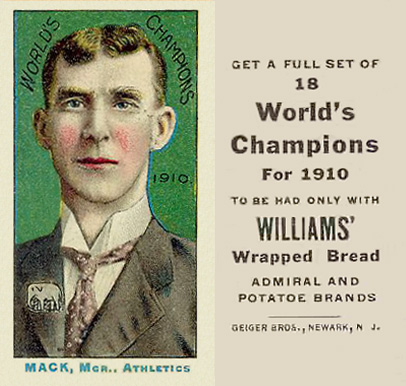 1911 Williams Baking Mack, Mgr., Athletics # Baseball Card