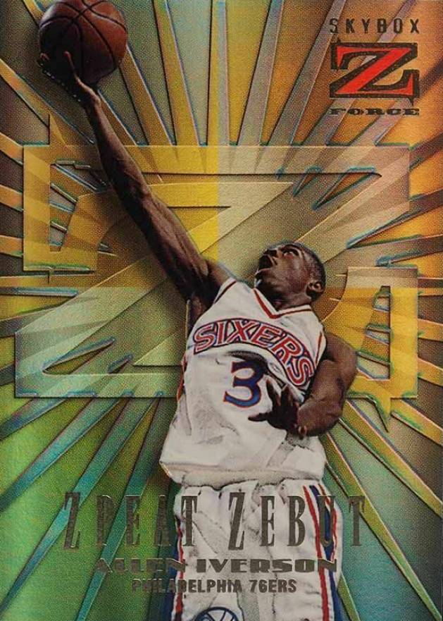 1996 Skybox Z-Force Zebut Allen Iverson #8 Basketball Card