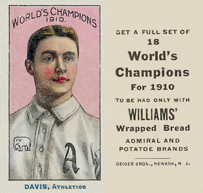 1911 Williams Baking Davis, Athletics # Baseball Card