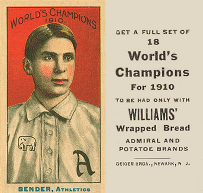 1911 Williams Baking Bender, Athletics # Baseball Card