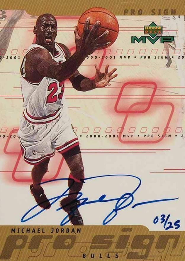 2000 Upper Deck MVP Prosign Michael Jordan #MJ Basketball Card