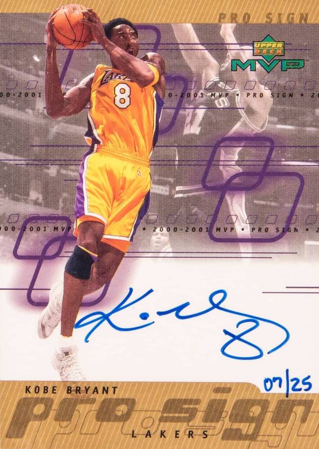 2000 Upper Deck MVP Prosign Kobe Bryant #KB Basketball Card