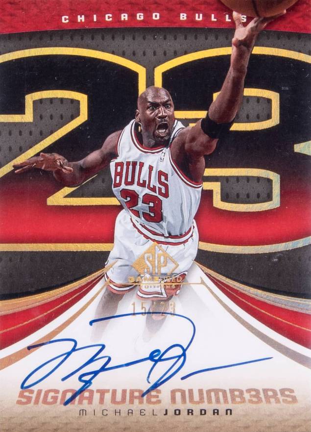 2005 SP Game Used Signature Numbers Michael Jordan #NU-MJ Basketball Card