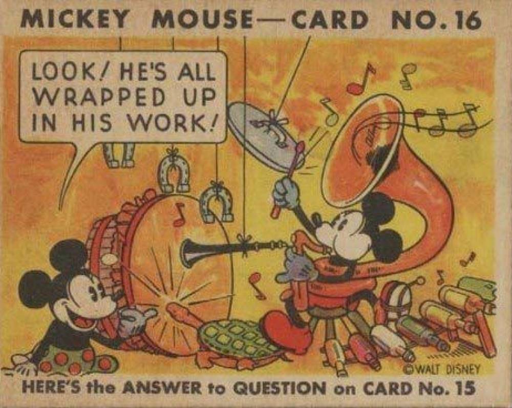 1935 Mickey Mouse Look! He's All... #16 Non-Sports Card