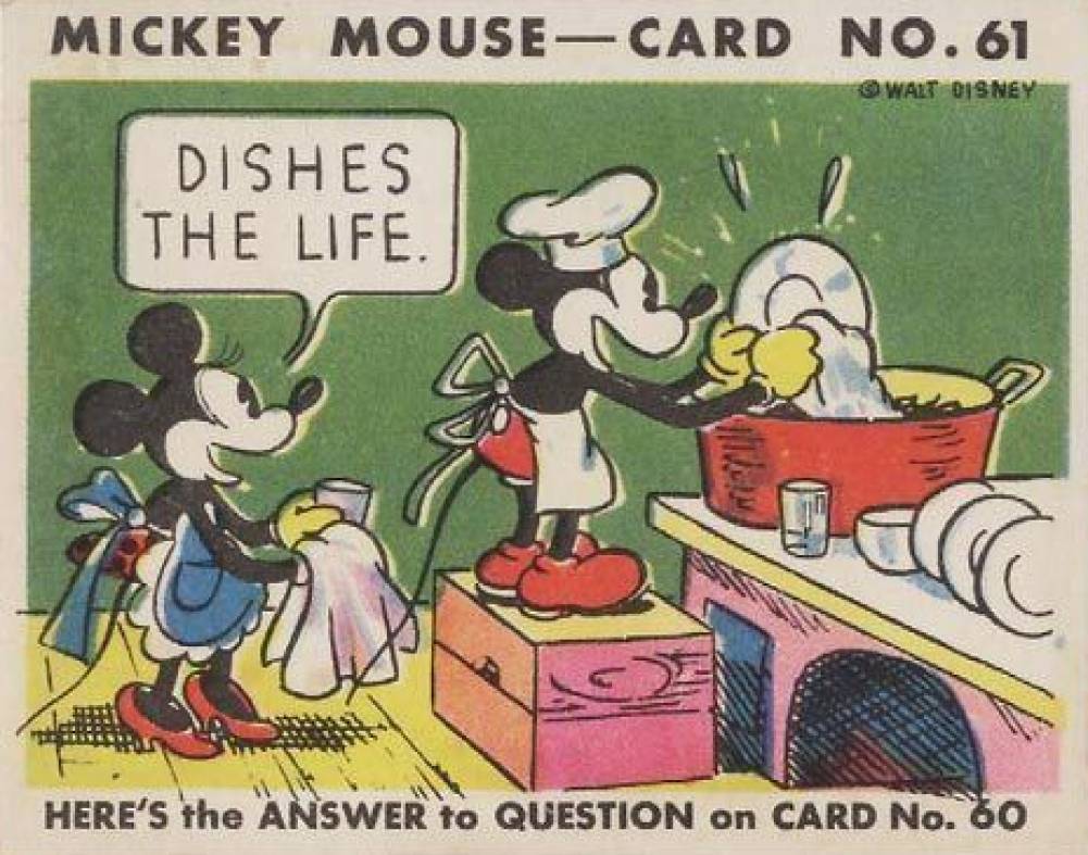 1935 Mickey Mouse Dishes the Life #61 Non-Sports Card