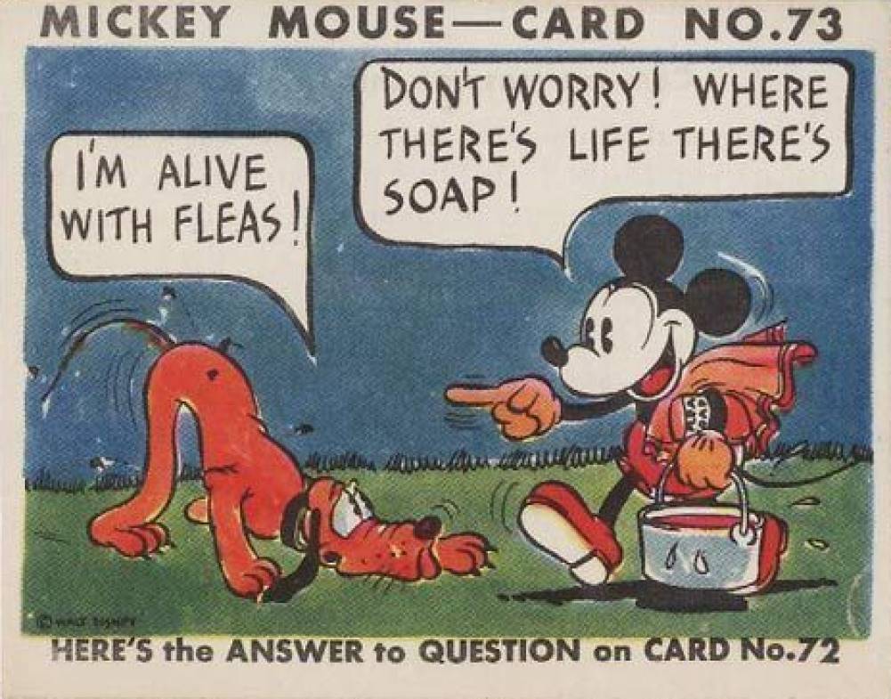 1935 Mickey Mouse I'm Alive with Fleas... #73 Non-Sports Card