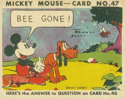 1935 Mickey Mouse Bee Gone! #47 Non-Sports Card