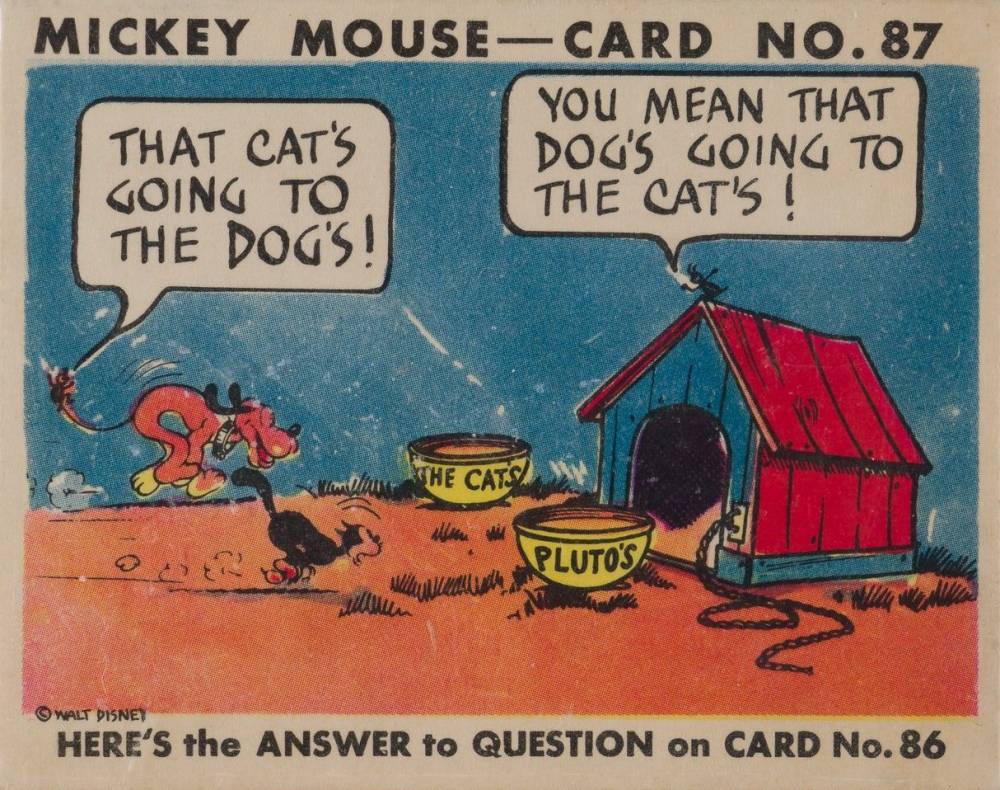 1935 Mickey Mouse That Cat's going... #87 Non-Sports Card
