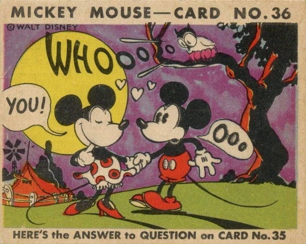 1935 Mickey Mouse Whooo You. #36 Non-Sports Card