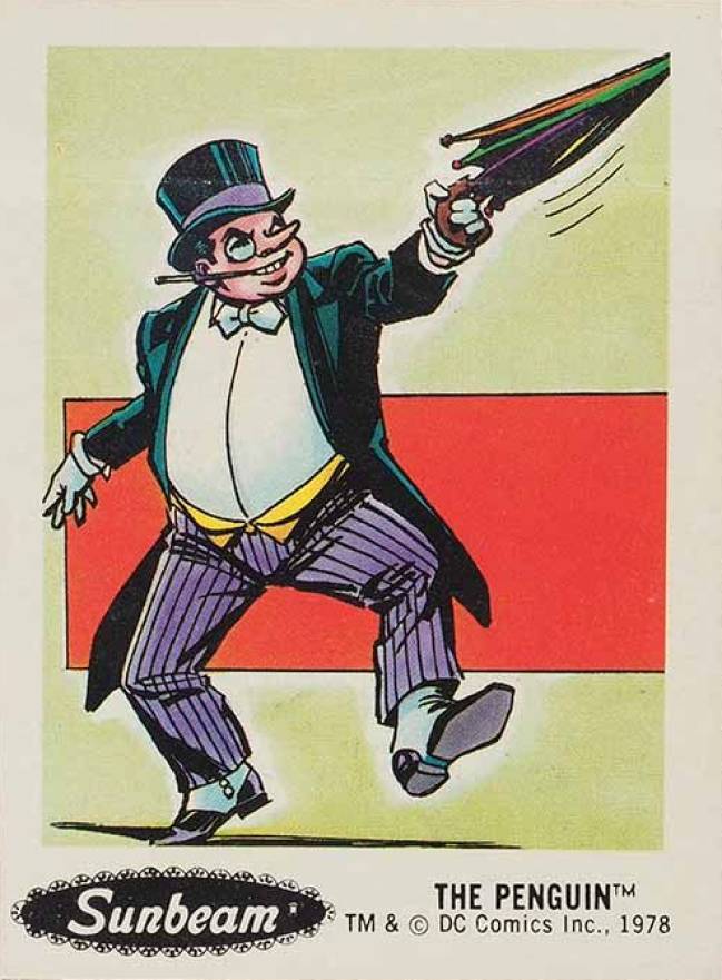 1978 DC Super Heroes Stickers The Penguin #18 Non-Sports Card