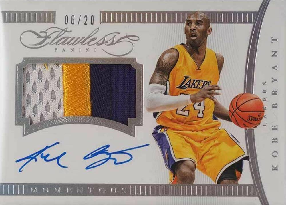 2014 Panini Flawless Momentous Autograph Memorabilia Kobe Bryant #MA-KB Basketball Card