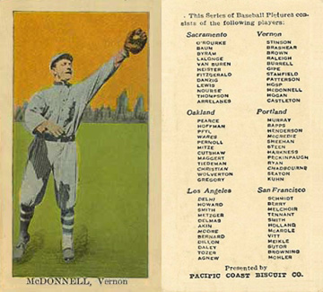 1911 Pacific Coast Biscuit McDonnell # Baseball Card
