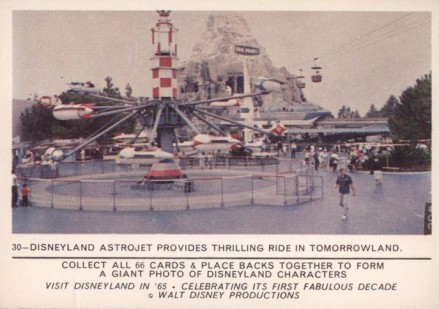 1965 Disney Puzzleback Astrojet provides thrilling #30 Non-Sports Card