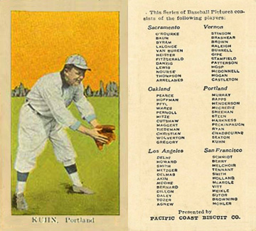 1911 Pacific Coast Biscuit Kuhn # Baseball Card