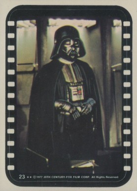 1977 Star Wars Stickers Dave Prowse as Darth Vader #23 Non-Sports Card