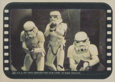 1977 Star Wars Stickers Stormtroopers #30 Non-Sports Card