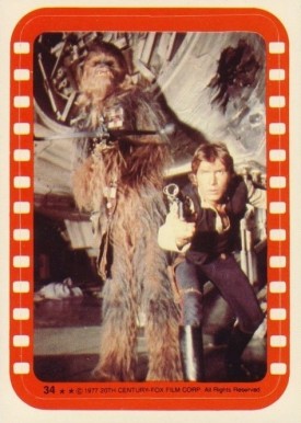 1977 Star Wars Stickers The star warriors aim for action! #34 Non-Sports Card