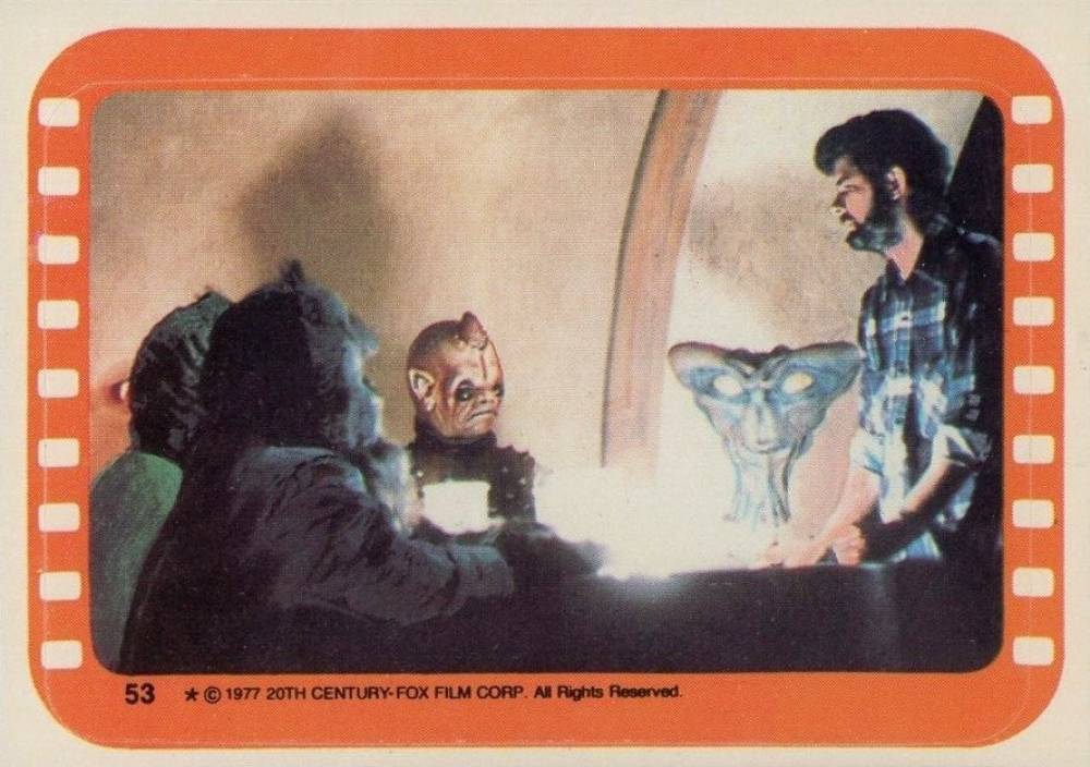 1977 Star Wars Stickers Directing the Cantina creatures #53 Non-Sports Card