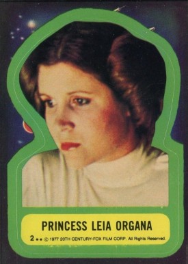 1977 Star Wars Stickers Princess Leia Organa #2 Non-Sports Card