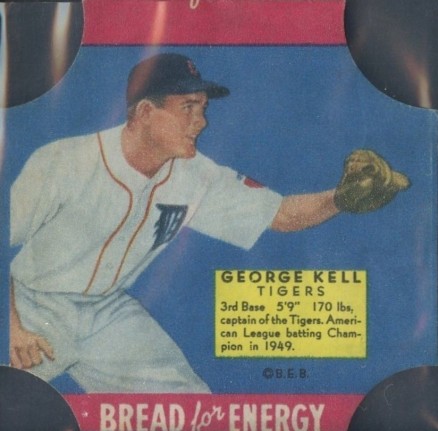1951 Fischer's Bread Labels George Kell # Baseball Card