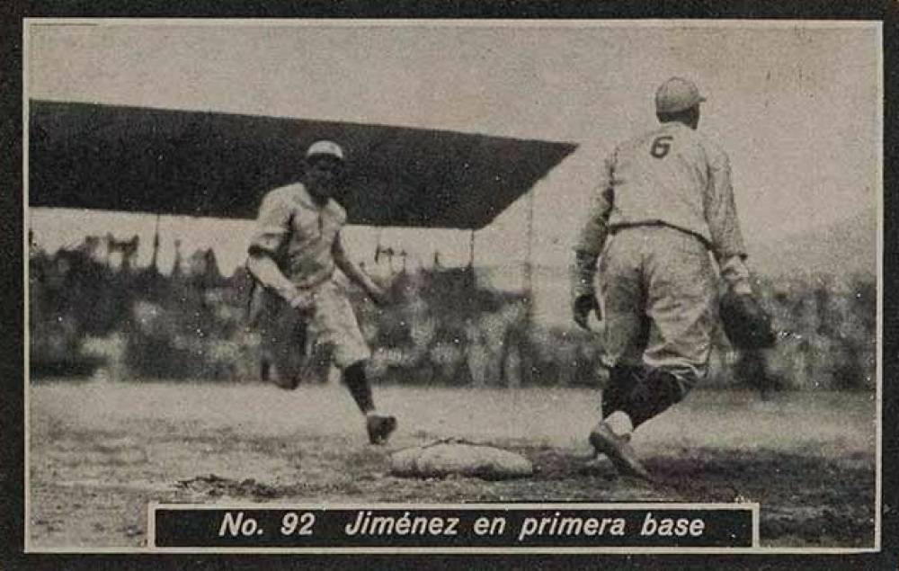 1931 Doble Aguila Sport  Jimenez en primera base #92 Baseball Card
