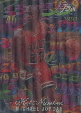 1995 Flair Hot Numbers Michael Jordan #4 Basketball Card