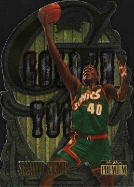1996 Skybox Premium Golden Touch Shawn Kemp #6 Basketball Card