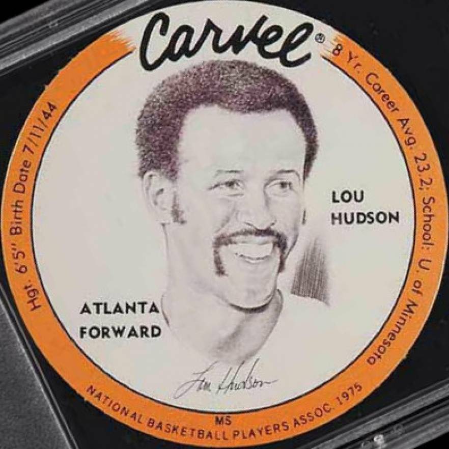 1975 Carvel Discs Lou Hudson #LH Basketball Card