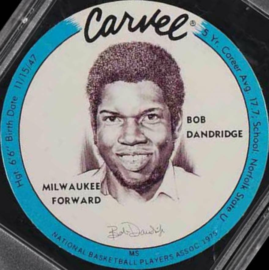 1975 Carvel Discs Bob Dandridge #BD Basketball Card