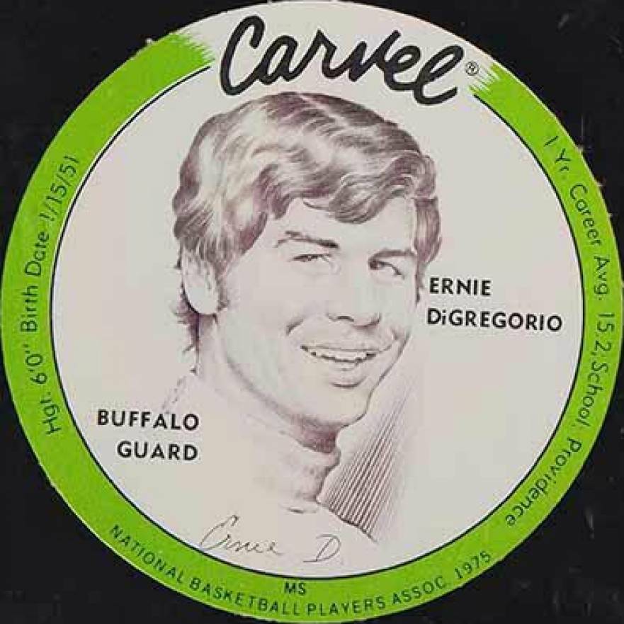 1975 Carvel Discs Ernie Digregorio #ED Basketball Card