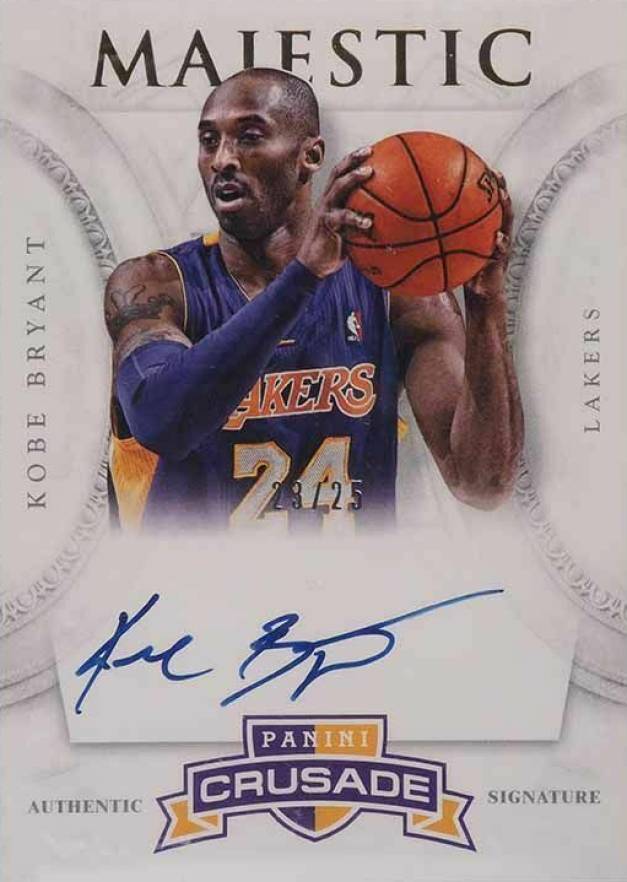 2012 Panini Crusade Majestic Signature Kobe Bryant #2 Basketball Card