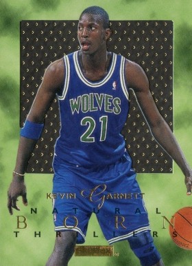 1995 Skybox E-XL Natural Born Thrillers Kevin Garnett #5 Basketball Card