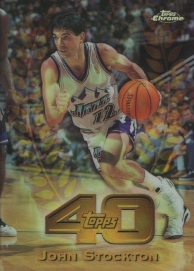 1997 Topps Chrome Topps 40  John Stockton #T25 Basketball Card